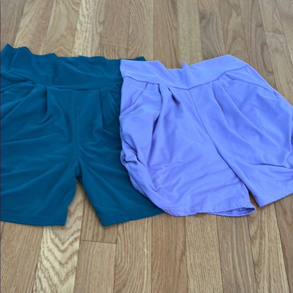 Women's Teal and Lavender Harem shorts size Med